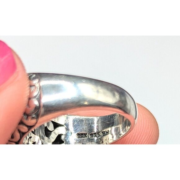 EFFY BH Sterling Silver 925 18k Yellow Gold Ruby Gemstone Ring Size 7 - Picture 13 of 13